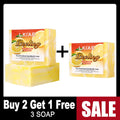 LKIAE Natural Lemon Whitening Soap Bar, Brighten, Face & Body Cleanser, Oil Control, Remove Acne, Dark Spots, Blackheads, 150g