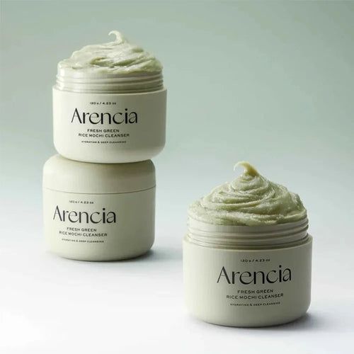 Arencia Fresh Rice Mochi Cleanser 120g Blue Hyssop Green Tea Rosehip Chamomile Gentle Deep Cleansing Hydrating White Skin