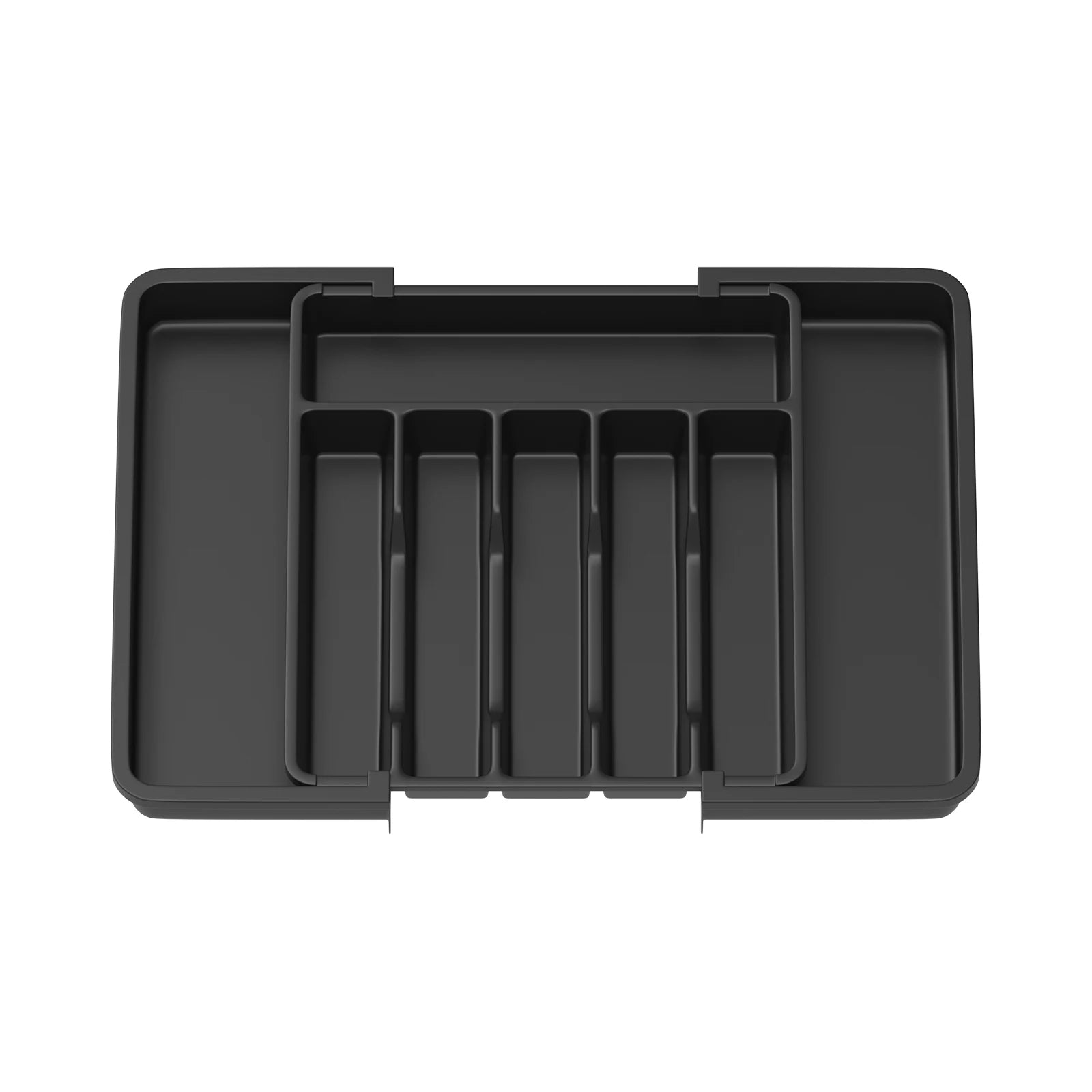 Cutlery Drawer Organiser, 33-57CM Expandable Utensil Tray for Kitchen with 8 Compartment Holders,for Spoons Forks Knives