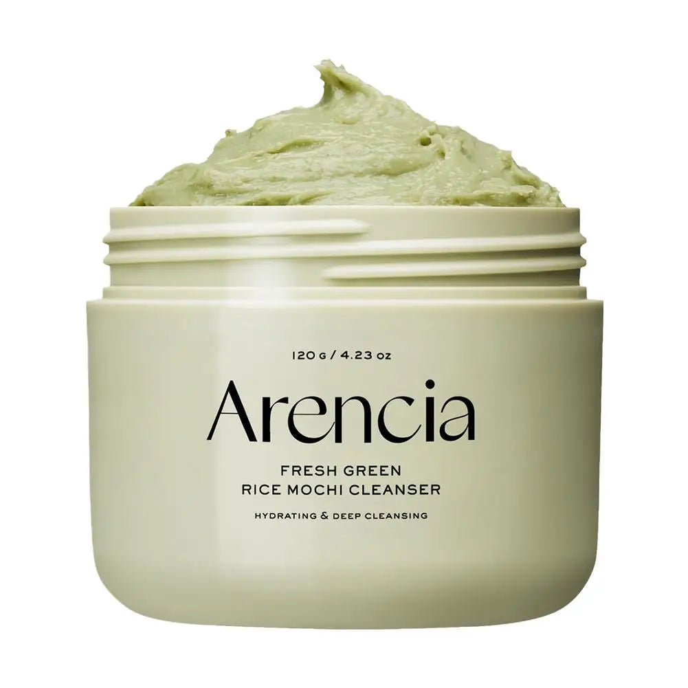 Arencia Fresh Rice Mochi Cleanser 120g Blue Hyssop Green Tea Rosehip Chamomile Gentle Deep Cleansing Hydrating White Skin
