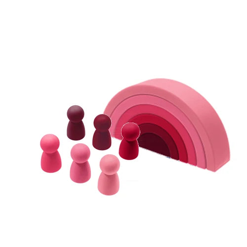TYRY.HU 6/7/10pcs Baby Silicone Building Block Rainbow Soft Block 3D Educational Montessori Toys Baby Teether Gifts