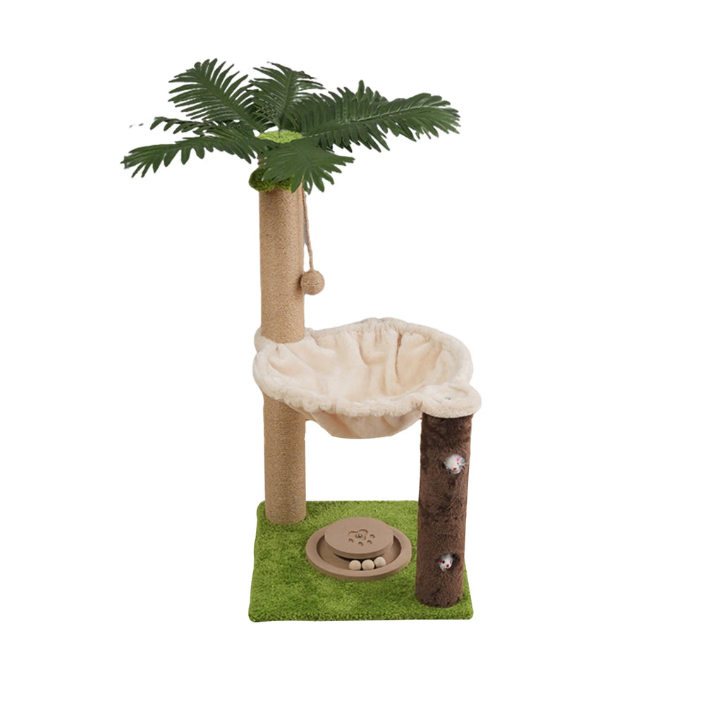 Palm Cat Tree 82 cm Modern scratching post Climbing Tree For Kittens With Cat Sleep Platform Sisal Strings