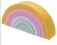TYRY.HU 6/7/10pcs Baby Silicone Building Block Rainbow Soft Block 3D Educational Montessori Toys Baby Teether Gifts